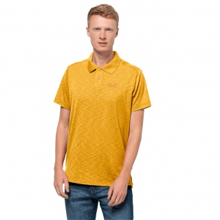 Jack Wolfskin Polo podróżny Freizeit (zapobiegający nieprzyjemnym zapachom, regulujący wilgoć) żółty męski